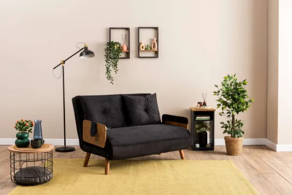 Dvojmiestna rozkladacia pohovka Cosmo 2-Seater - Black