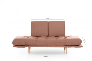 Trojmiestna rozkladacia pohovka Nina Daybed - Light Brown GR102