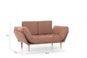 Trojmiestna rozkladacia pohovka Nina Daybed - Light Brown GR102