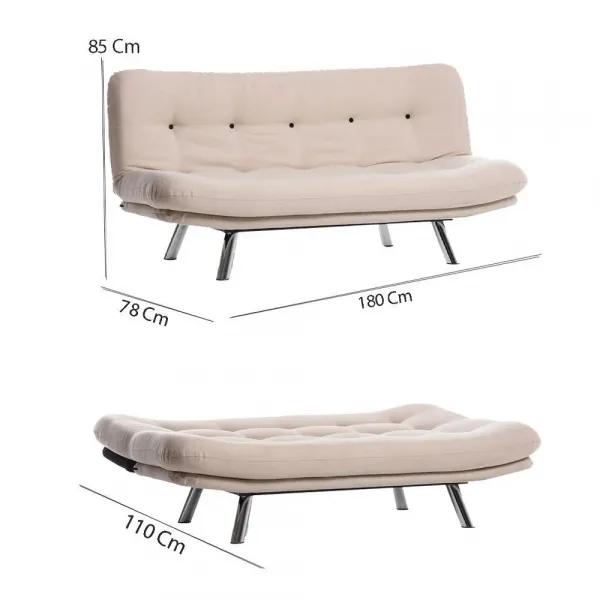 Trojmiestna rozkladacia pohovka Misa Small Sofabed v3 - Cream