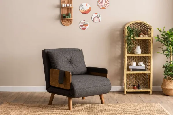 Rozkladacie kreslo Cosmo Single - Dark Grey