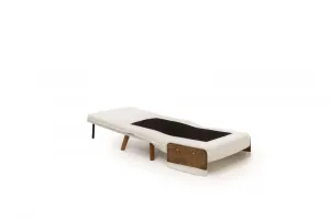 Rozkladacie kreslo Cosmo Single - Teddy Fabric-White