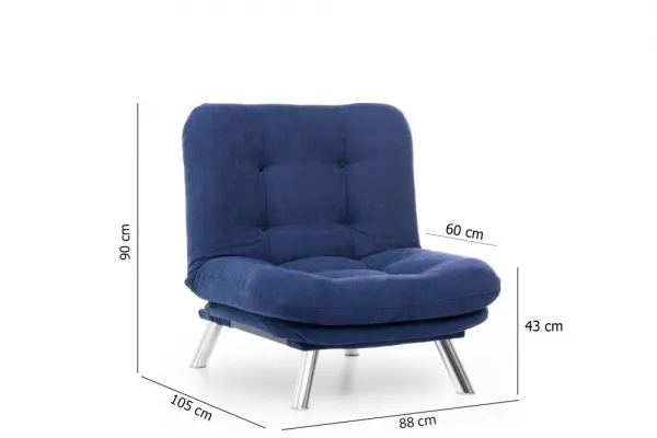 Kreslo / Jednomiestna pohovka Misa Solo - Navy Blue
