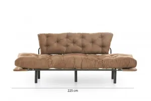 Trojmiestna rozkladacia pohovka Nitta Triple - Light Brown
