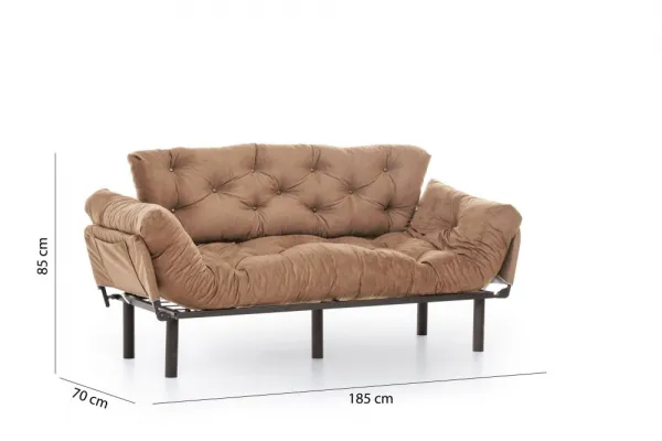 Trojmiestna rozkladacia pohovka Nitta Triple - Light Brown