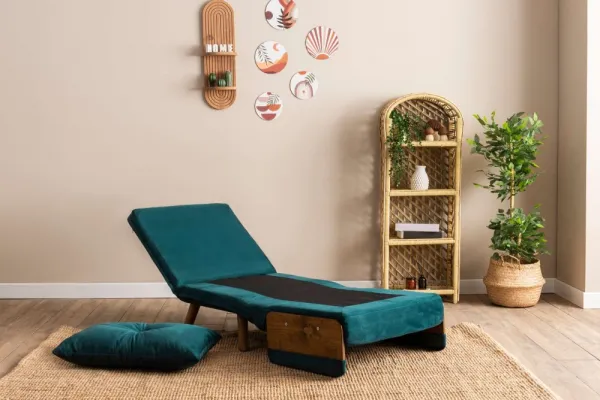Rozkladacie kreslo Cosmo Single - Petrol Green