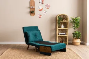 Rozkladacie kreslo Cosmo Single - Petrol Green