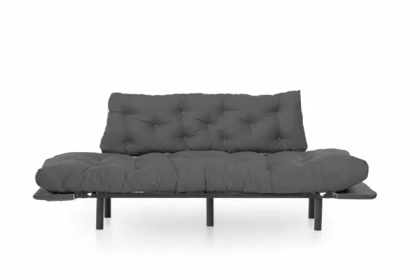 Hanah Home Třímístná rozkládací pohovka Nitta 185 cm šedá