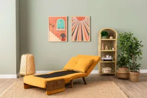 Rozkladacie kreslo Cosmo Single - Bohemian Mustard