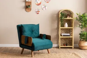 Rozkladacie kreslo Cosmo Single - Petrol Green