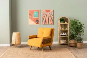 Rozkladacie kreslo Cosmo Single - Bohemian Mustard