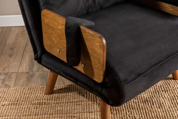Rozkladacie kreslo Cosmo Single - Black