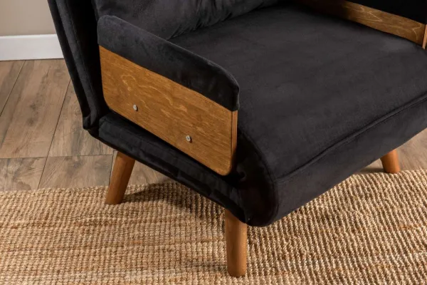 Rozkladacie kreslo Cosmo Single - Black
