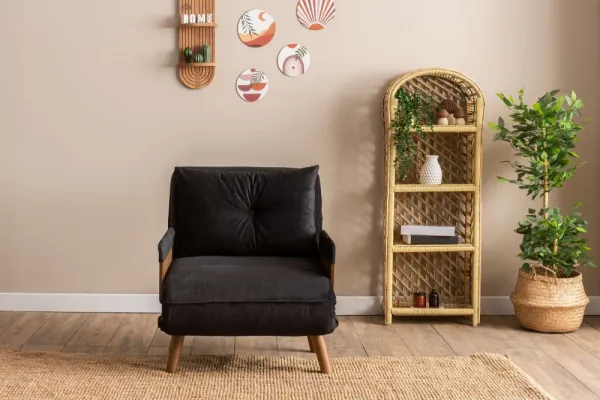 Rozkladacie kreslo Cosmo Single - Black