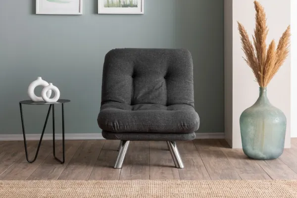 Rozkladacie kreslo Misa Small Solo - Dark Grey