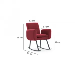 Hojdacie kreslo Kono - Maroon