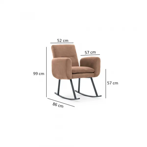 Hojdacie kreslo Kono - Light Brown