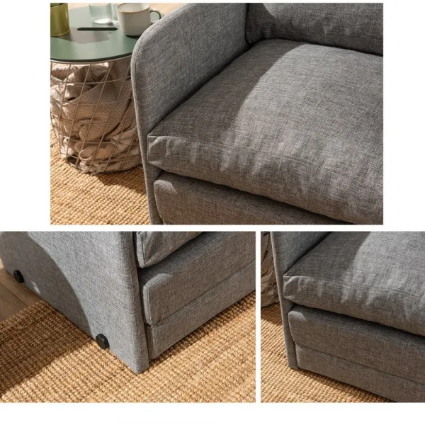 Rozkladacie kreslo Saga Single - Light Grey