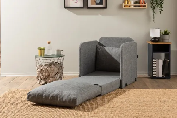 Rozkladacie kreslo Saga Single - Light Grey