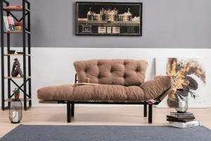 Dvojmiestna rozkladacia pohovka Nitta - Light Brown