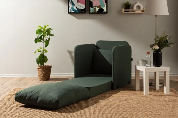Rozkladacie kreslo Saga Single - Green