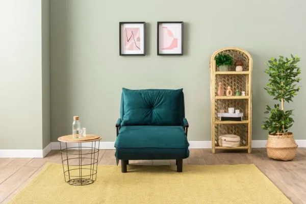 Rozkladacie kreslo Sento Single - Petrol Green