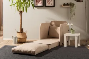 Rozkladacie kreslo Saga Single - Beige