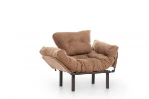 Kreslo ušiak Nitta Single - Light Brown