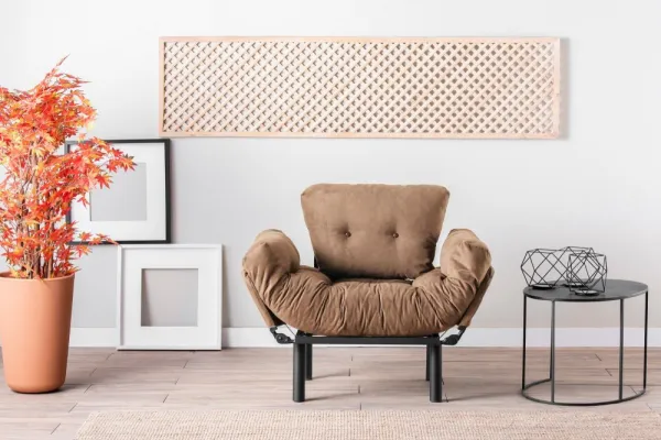 Kreslo ušiak Nitta Single - Light Brown
