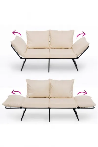 Dvojmiestna rozkladacia pohovka Viper 2-Seater - Light Cream