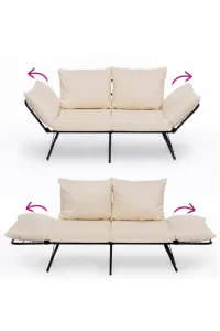 Dvojmiestna rozkladacia pohovka Viper 2-Seater - Light Cream