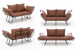 Dvojmiestna rozkladacia pohovka Viper 2-Seater - Light Brown