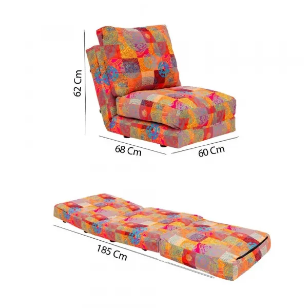 Rozkladacie kreslo Taida 1 - Seater - Patchwork