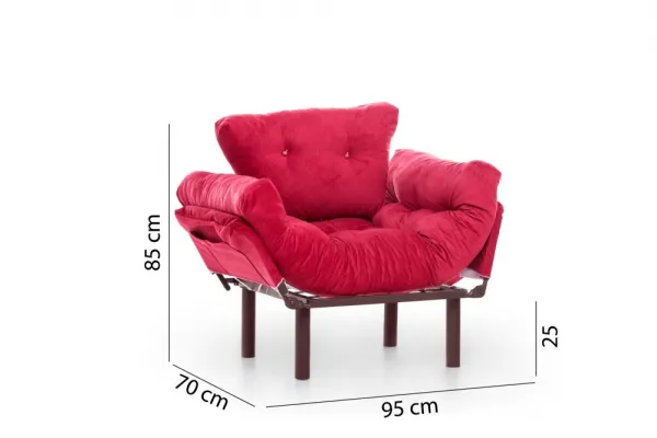 Kreslo ušiak Nitta Single - Maroon