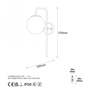 Nástenná lampa Viran - 10925