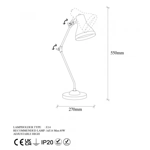 Stolná lampa Mixed - 11505