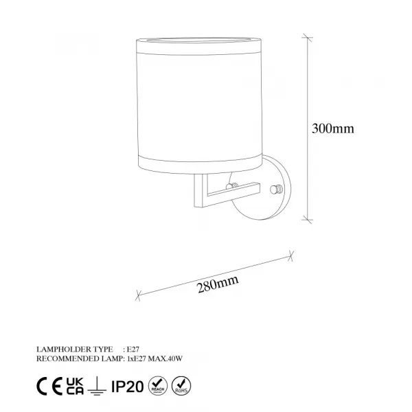 Nástenná lampa Way - 11610