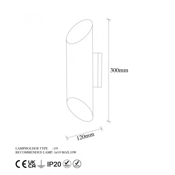 Nástenná lampa Cut - 11810