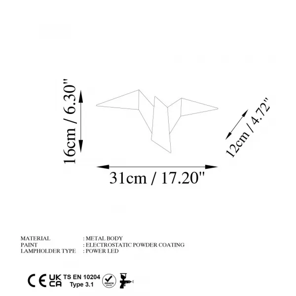 Nástenná lampa Pacalı - 13503 - M
