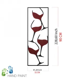 Dekoratívny kovový doplnok Wine - 1