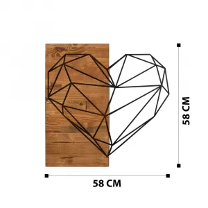 Dekoratívny drevený doplnok na stenu Heart