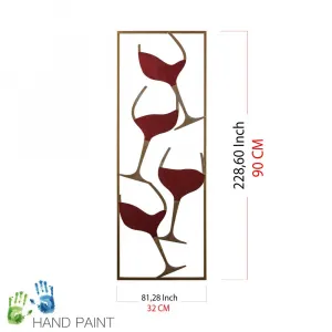 Dekoratívny kovový doplnok Wine - 2