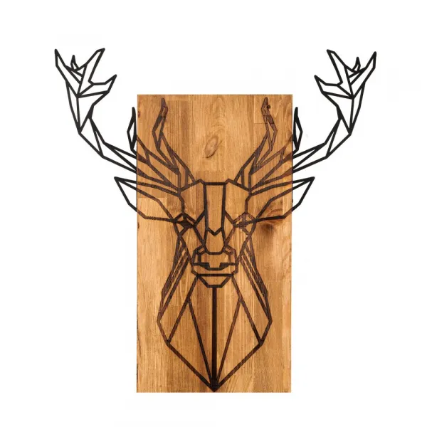 Dekoratívny drevený doplnok na stenu Deer