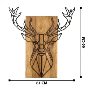 Dekoratívny drevený doplnok na stenu Deer