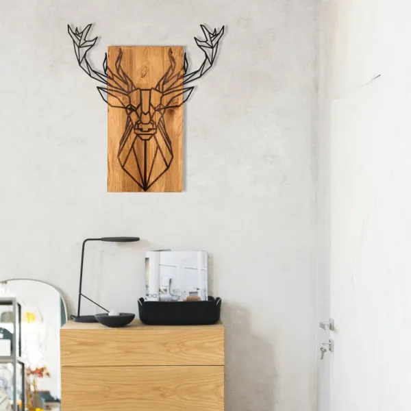 Dekoratívny drevený doplnok na stenu Deer