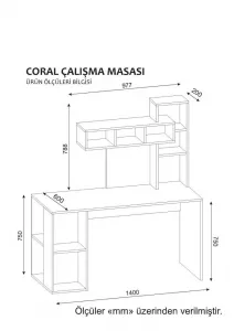 Písací stôl Coral - White, Walnut