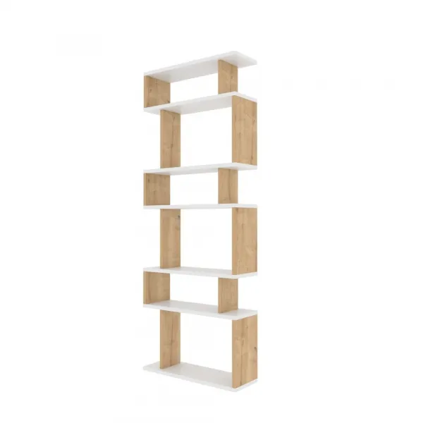 Knižnica Bates - White, Oak