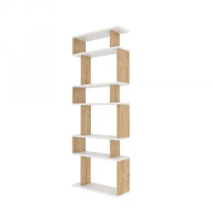 Knižnica Bates - White, Oak
