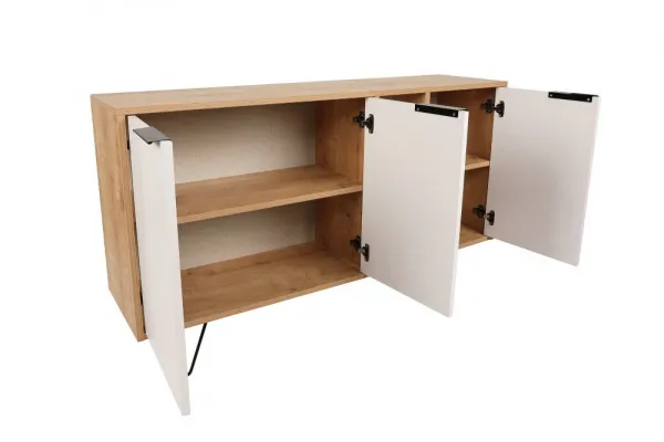 Konzolový stolík Clara Console - Oak, White