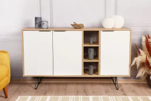 Konzolový stolík Clara Console - Oak, White